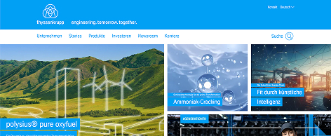 Online store of the Shopware customer "Thyssenkrupp"